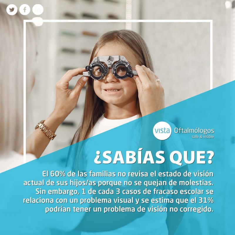 Niños revisión de su vista